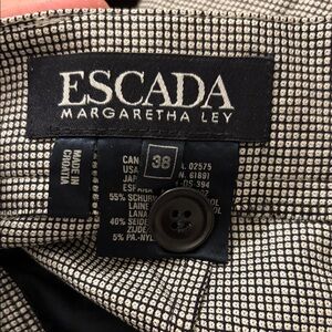 Escada Black and White Checkered shorts